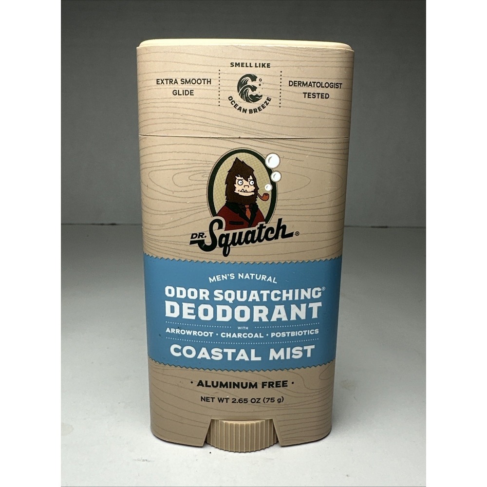 Dr. Squatch Coastal Mist Men's Natural Deodorant 2.65 oz. Aluminum Free
